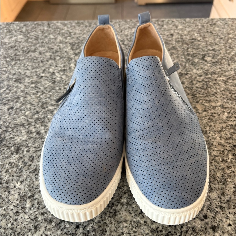 Blue Slip-On Shoes